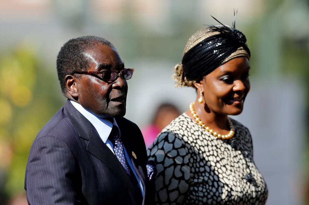 Zimbabwe President Robert Mugabe and his wife Grace.
