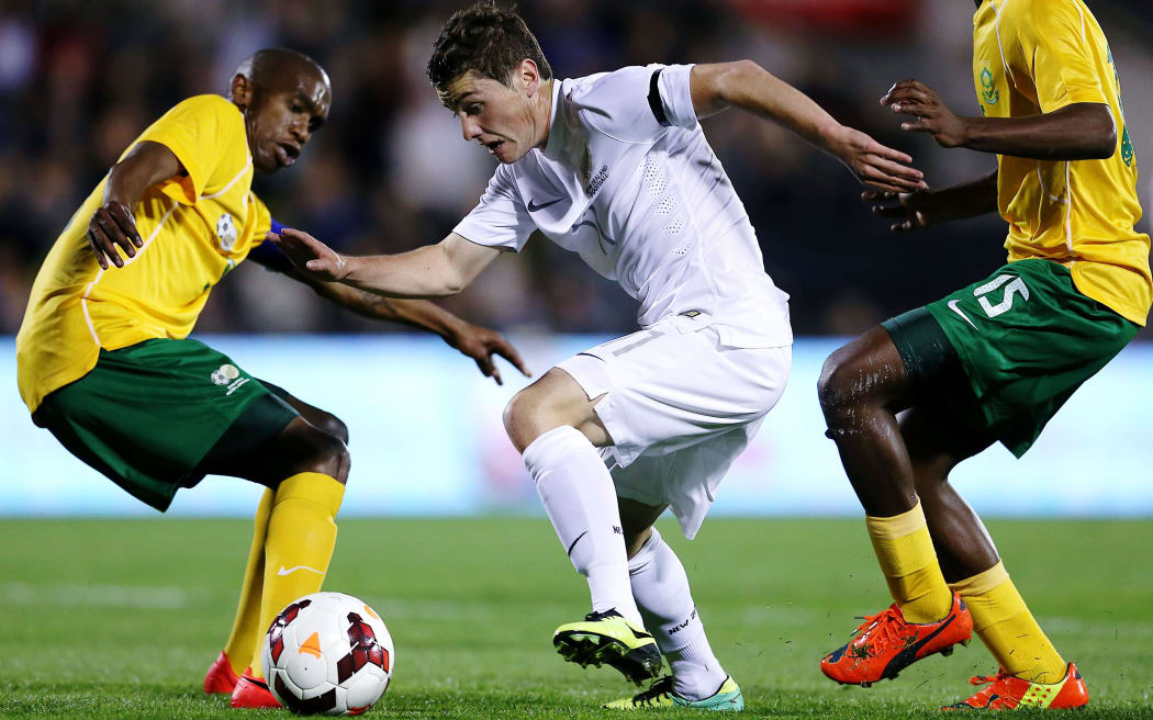 Marco Rojas - All White on the ball against South Africa, Auckland May 2014.