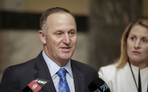 Bill English announced as the new Prime Minister of New Zealand, Paula Bennett as Deputy Prime Minister.  Andrew Little speaks to media after the announcement.
