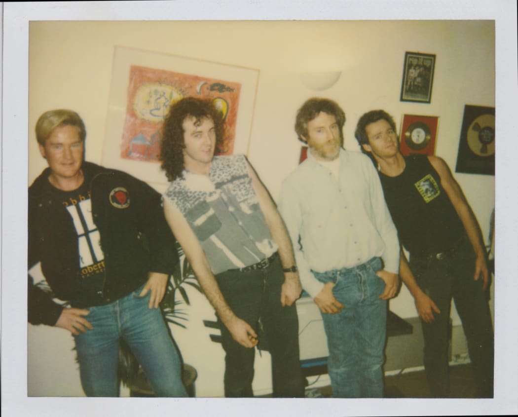 The band at Airforce Studios with JD Souther first on the left.