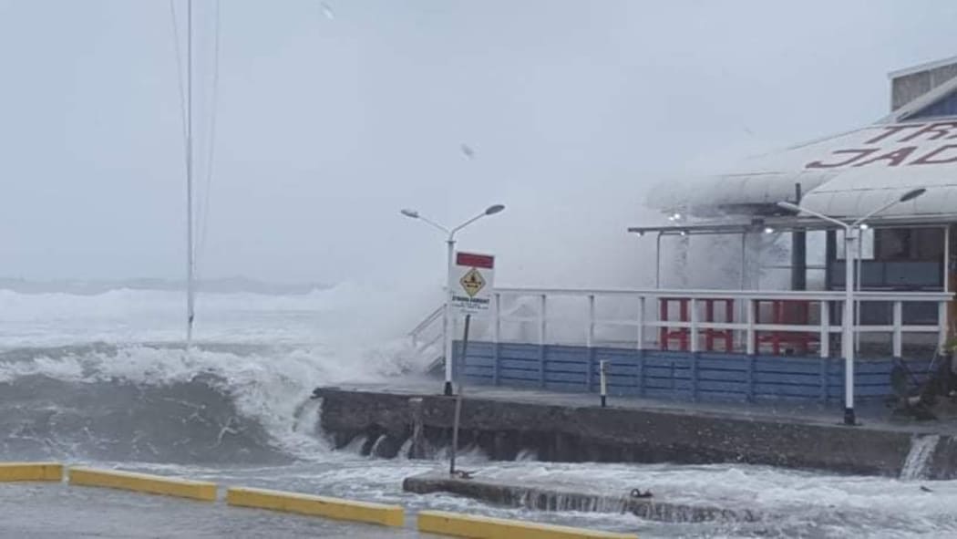 Some of the impact of stormy weather in the Cooks