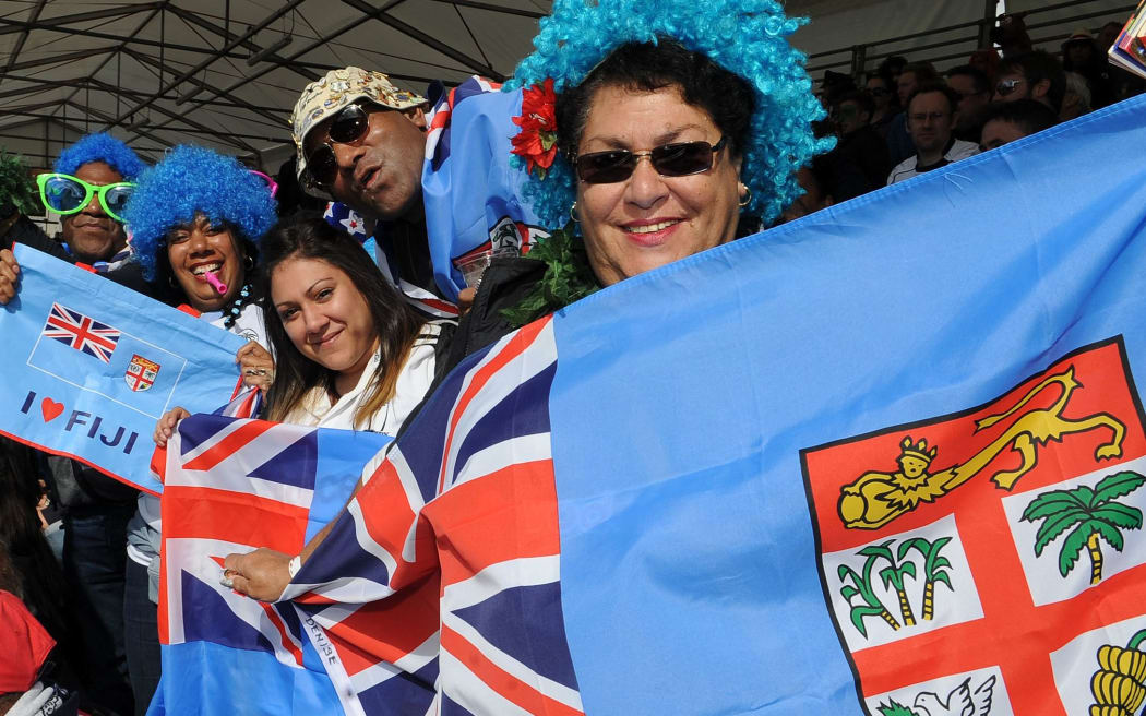 Fiji sevens fans show their support.