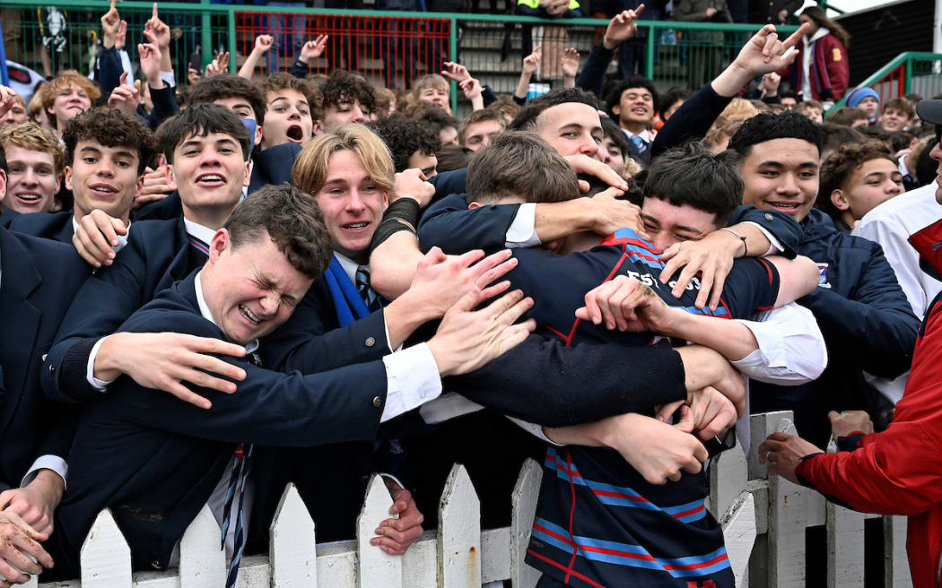 Saint Kentigern College v Sacred Heart College. First XV Schools Rugby Union 1A Final.