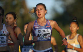 Rose Harvey of Team Great Britain competes in the women's marathon at the World Athletics Championships in Oregon in 2022.