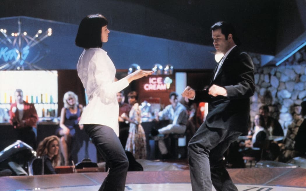 John Travolta, Uma Thurman in Pulp Fiction.