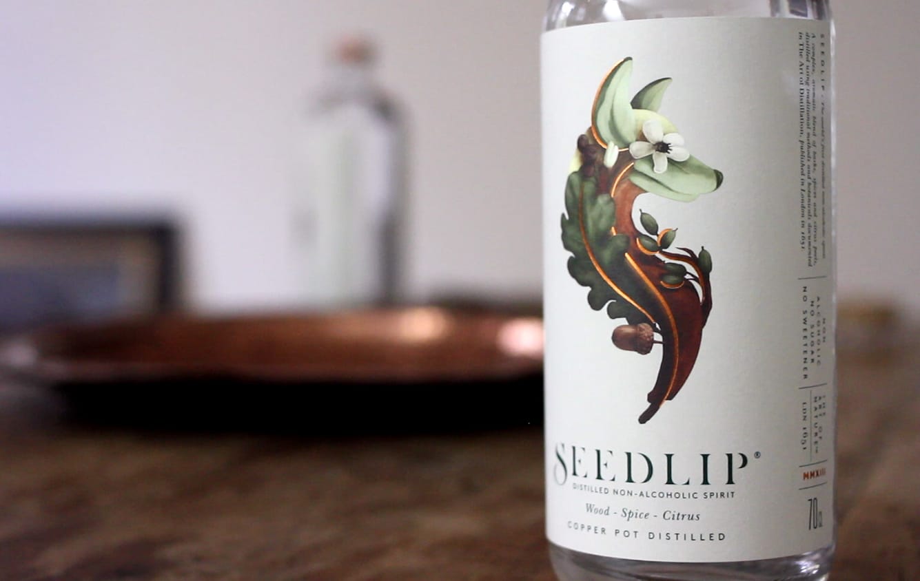 Seedlip Spice 94  - a non-alcoholic distilled spirit produced by the UK comany Seedlip