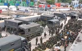 Arrival of more Indonesian troops in Jayapura, Papua, March 2021