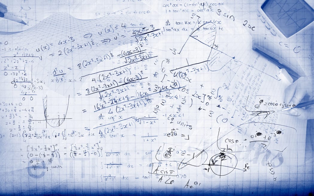 Mathematics concept collage