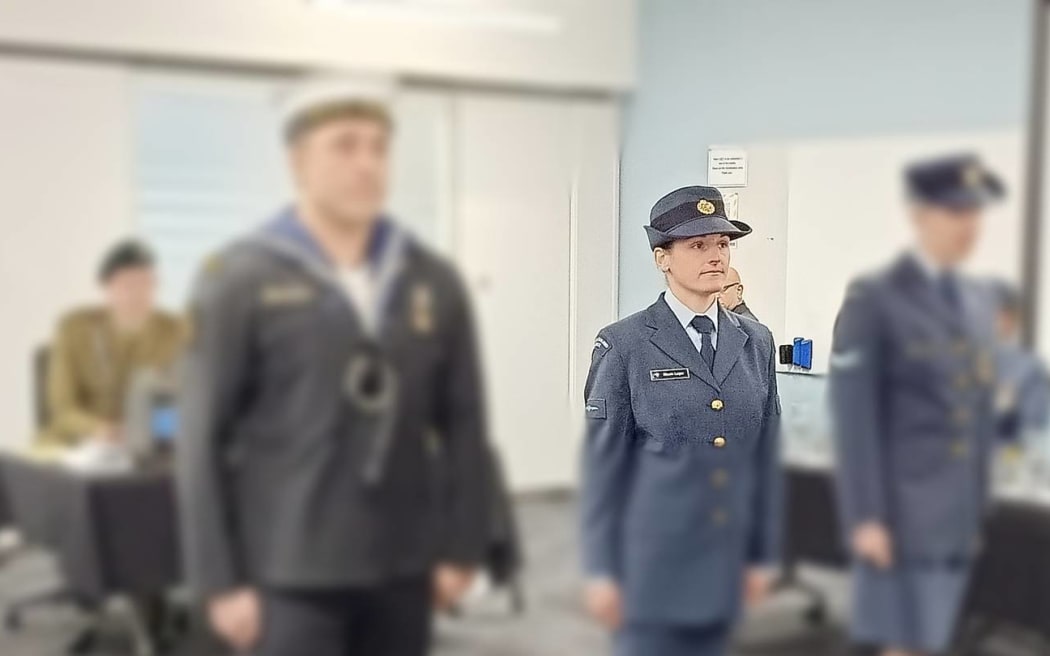 Nicole Leger at her court martial last year.