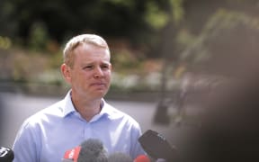 Chris Hipkins speaks to media after being confirmed the sole contender for the Labour Party leadership.