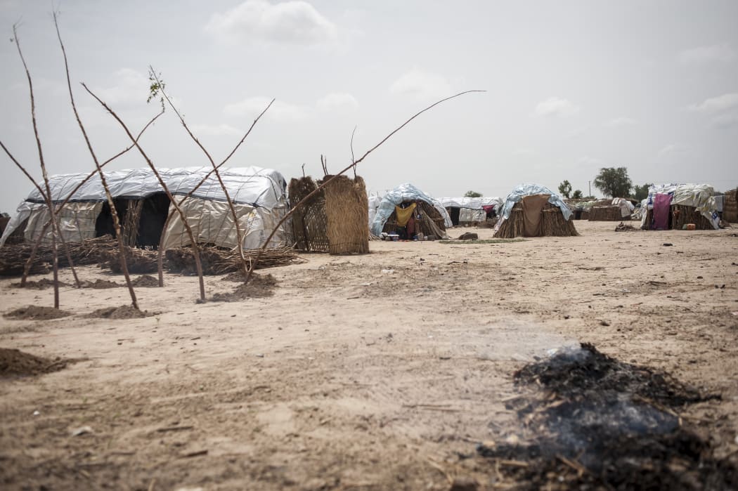 An informal settlement, near the Maiduguri capital of Borno, for people displaced by Boko Haram.