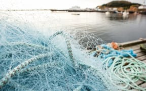 Fishing nets for trawling.