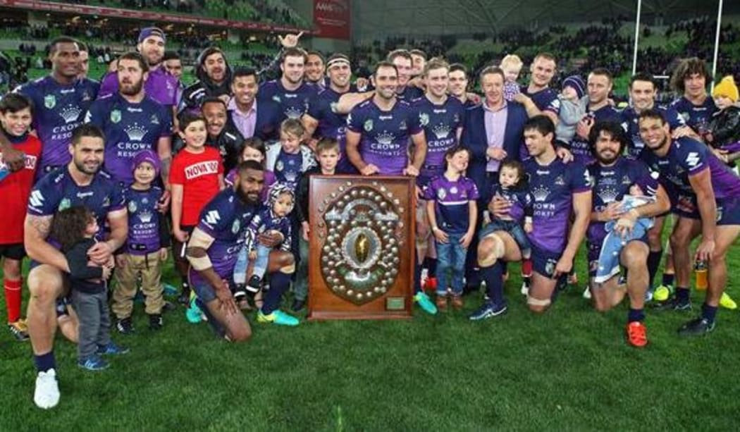 The Melbourne Storm with the 2016 JJ Giltinan Shield