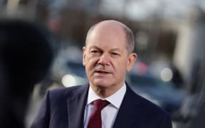 13 February 2022, Berlin: German Chancellor Olaf Scholz (SPD). Photo: Kay Nietfeld/dpa (Photo by KAY NIETFELD / DPA / dpa Picture-Alliance via AFP)