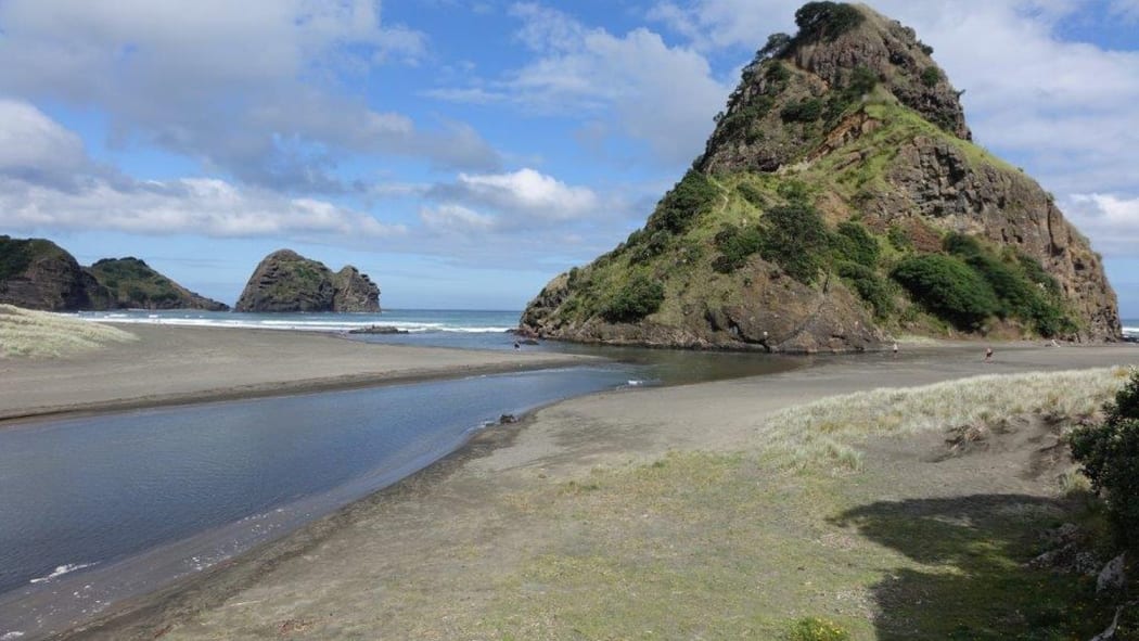 Piha beach and lagoon