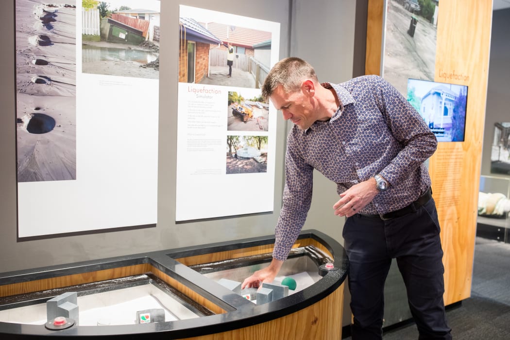 Curator Cor Vink with new liquefaction model.