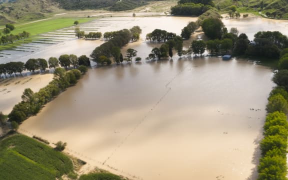 Floods engulf farmland along East Cape