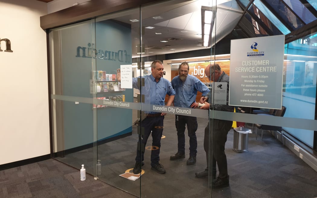 Dunedin City Council office vandalised