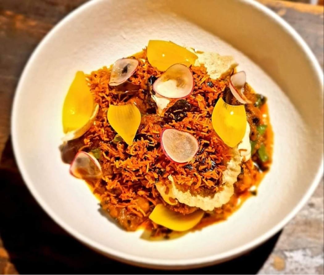 Eggplant, smoked yoghurt , chickpea​