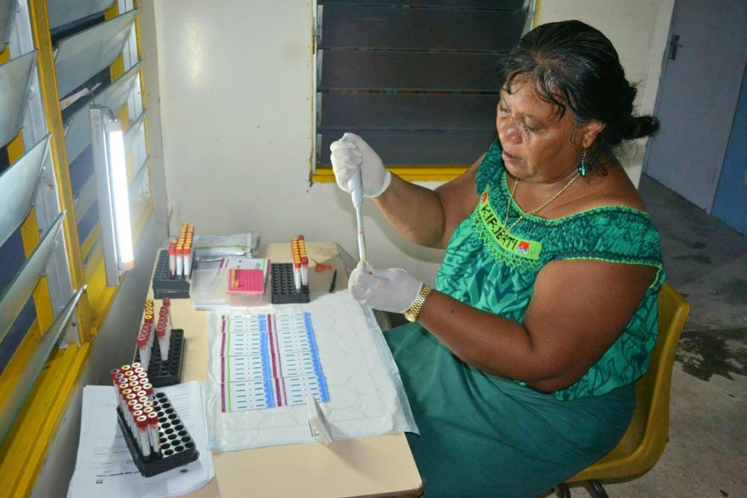 Kiribati Family Health Association Lab Technician on Abemama Island