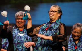 Performers from Nga Pakeke o Ngāti Awa at the Kaumātua Kapa haka event last year.