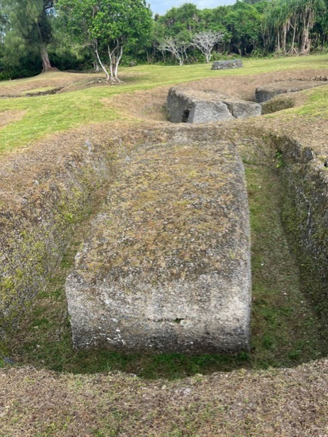 The Latte Quarry at As Nieves on Rota, Northern Marianas.