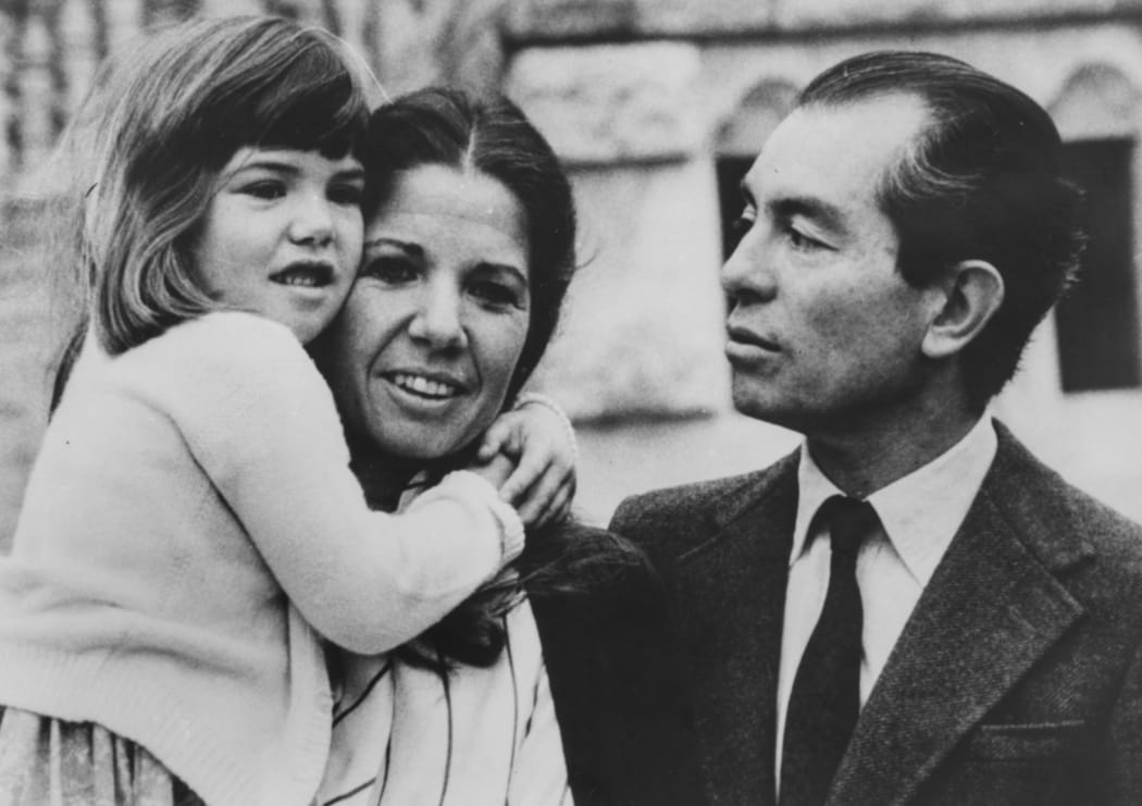 Graziella Ortiz-Patino is reunited with her mother Catherine and her father, art collector George Ortiz-Patino, following her 11-day kidnap ordeal, Cologny, 18 October 1977.