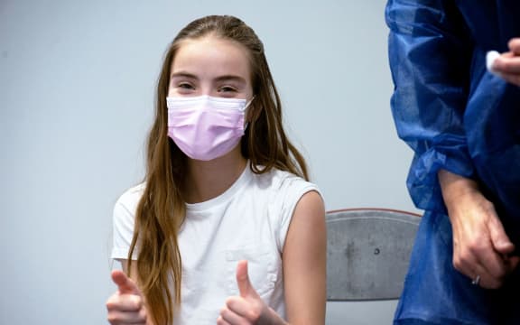 Covid-19 vaccination roll out for children aged five to 11 in France (pictured on 8 January, 2022).
