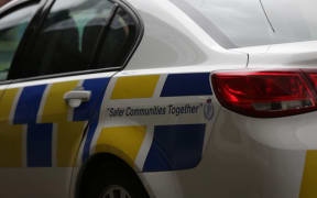 23062016 Photo: RNZ / Rebekah Parsons-King. Police car.