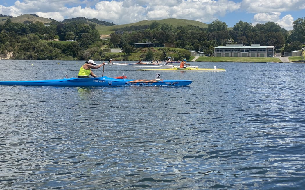 Waka Ama sprints at Lake Karapiro