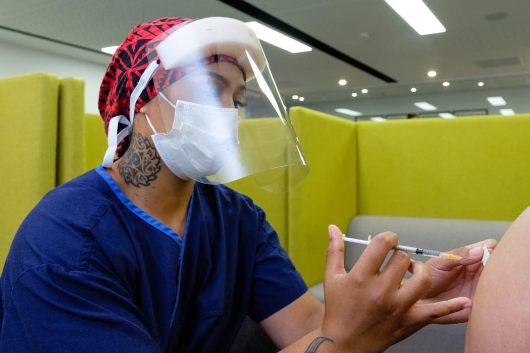 Workers on the frontline of Auckland's Jet Park Hotel quarantine facility were among the first to receive the Covid-19 vaccine on 20 February 2021.