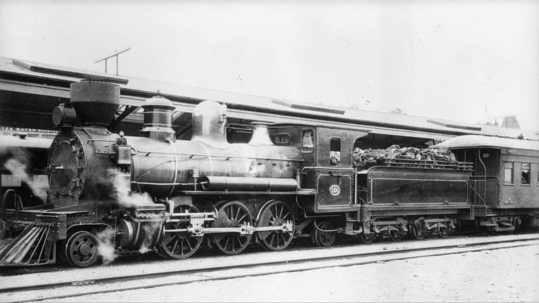 New Zealand Rail's V-Class locomotive in 1885