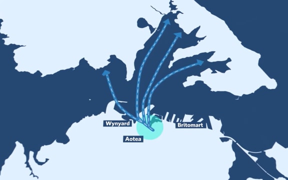 A visualisation of Waka Kotahi's proposed Auckland habour crossings.