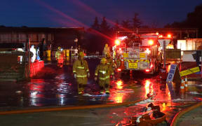 The Fire Service said about 70 firefighters were called to the fire this afternoon at the Waitakere Refuse Transfer Station on The Concourse in Henderson.