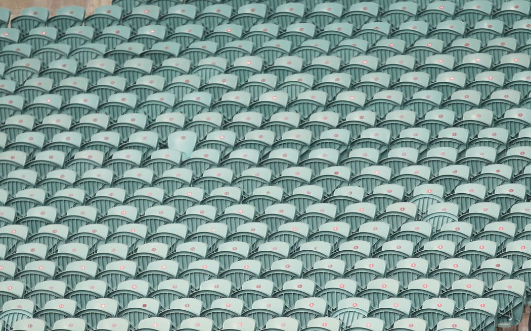 North Harbour Stadium stand.