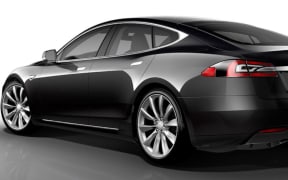The Model S Tesla electric car.