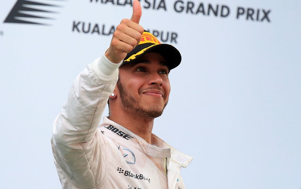 The Mercedes Formula One driver Lewis Hamilton.