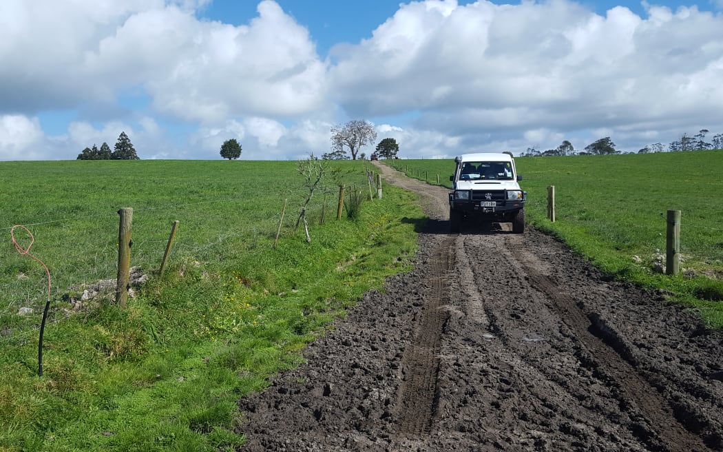 The paper road to the river runs through Bill Shepherd's dairy farm.