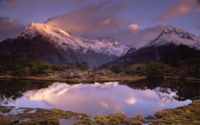 The Routeburn Track's Key Summit at dawn.