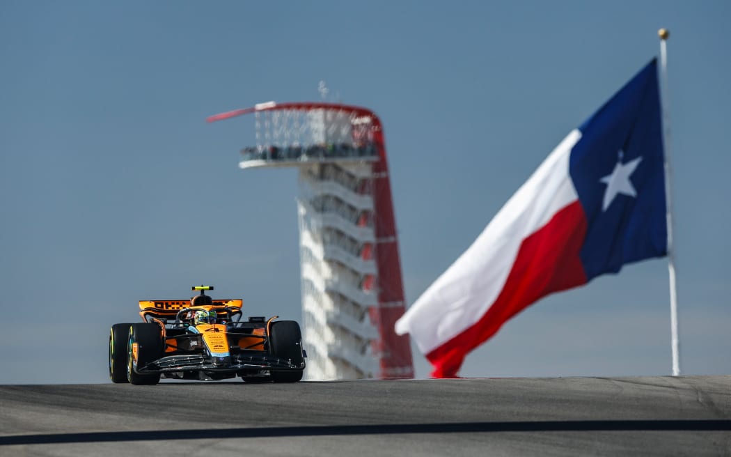 McLaren driver Lando Norris at the 2023 Grand Prix of the USA at Circuit of The Americas , Austin, Texas.