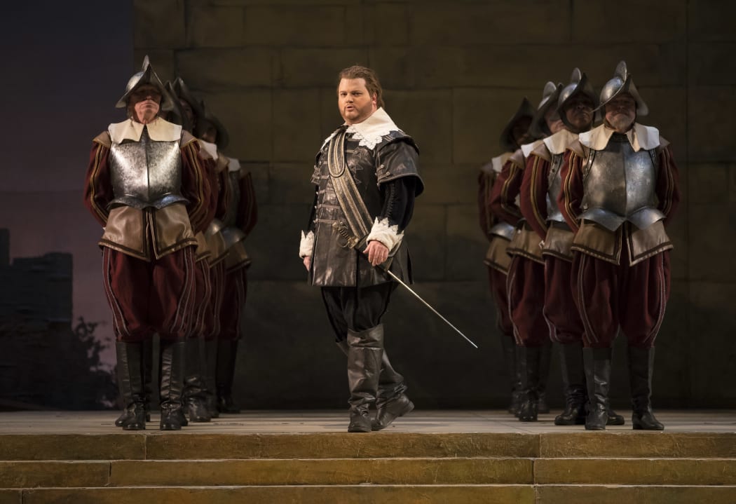 Anthony Clark Evans as Sir Riccardo Forth in I Puritani