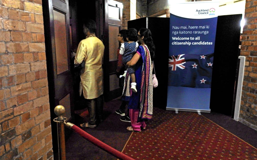 AUCKLAND - JUNE 05 2018:New Zealand Citizenship Ceremony. The number of citizens wanting to move to New Zealand from all over the world has increased considerably from 41K in 1979 to 122K in 2015.