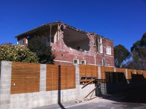A badly damaged house in St Albans.
