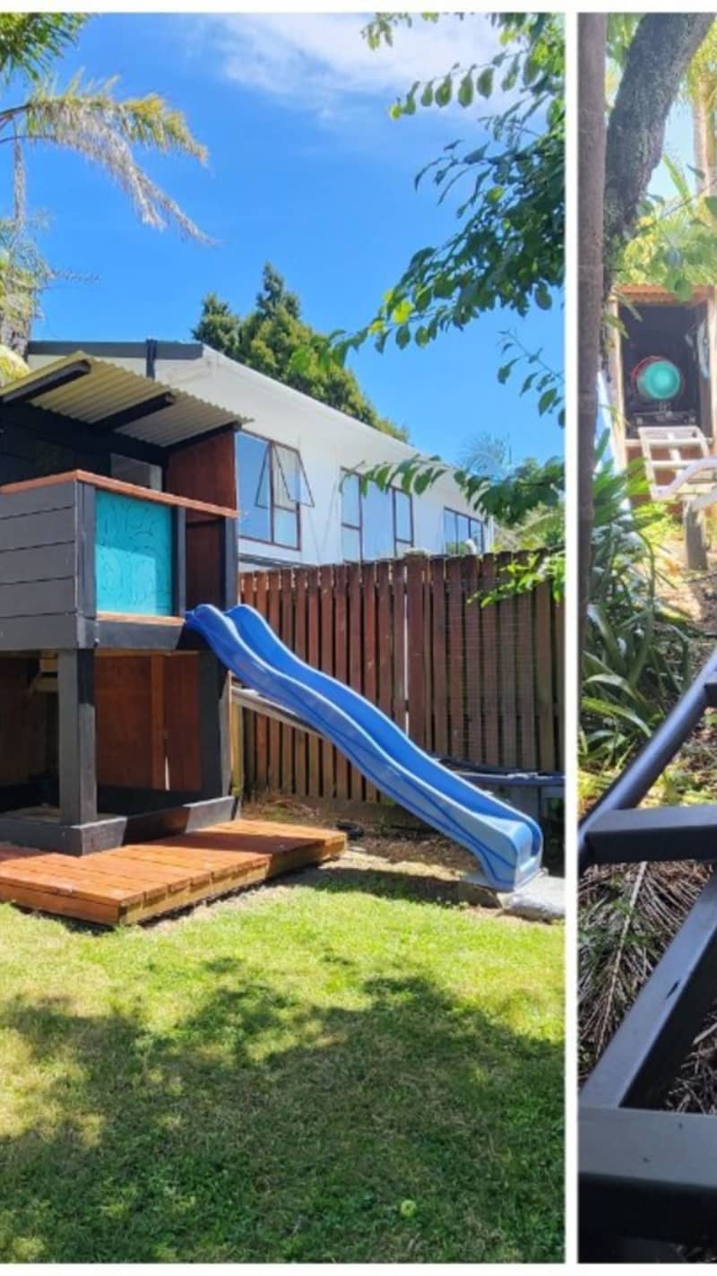 A 20-metre roller coaster sets Bjorn Burton's hand-crafted designer playhouse apart from the rest.