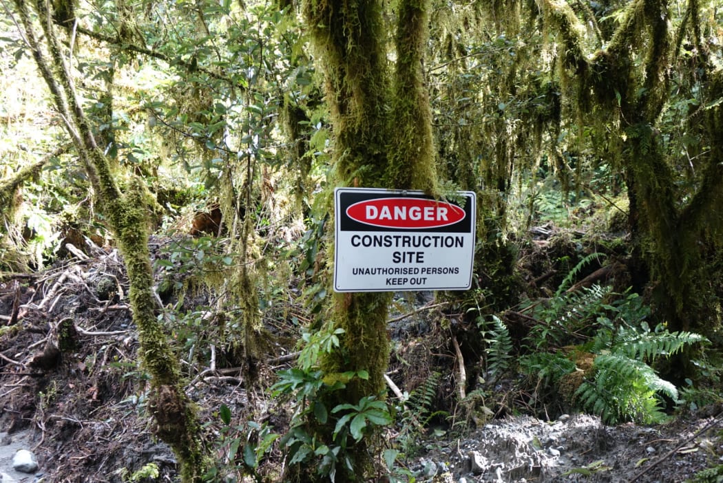 Construction on Milford Track.