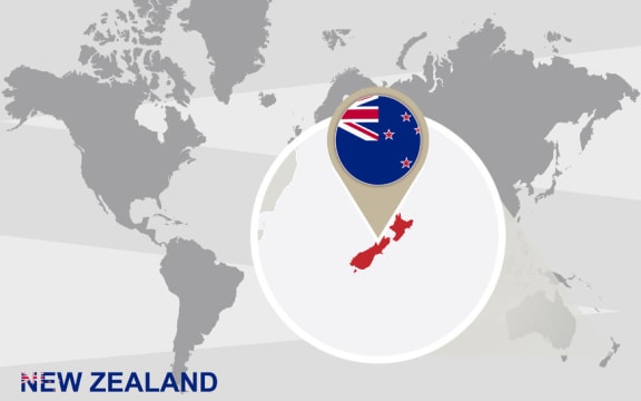 Nz on world map