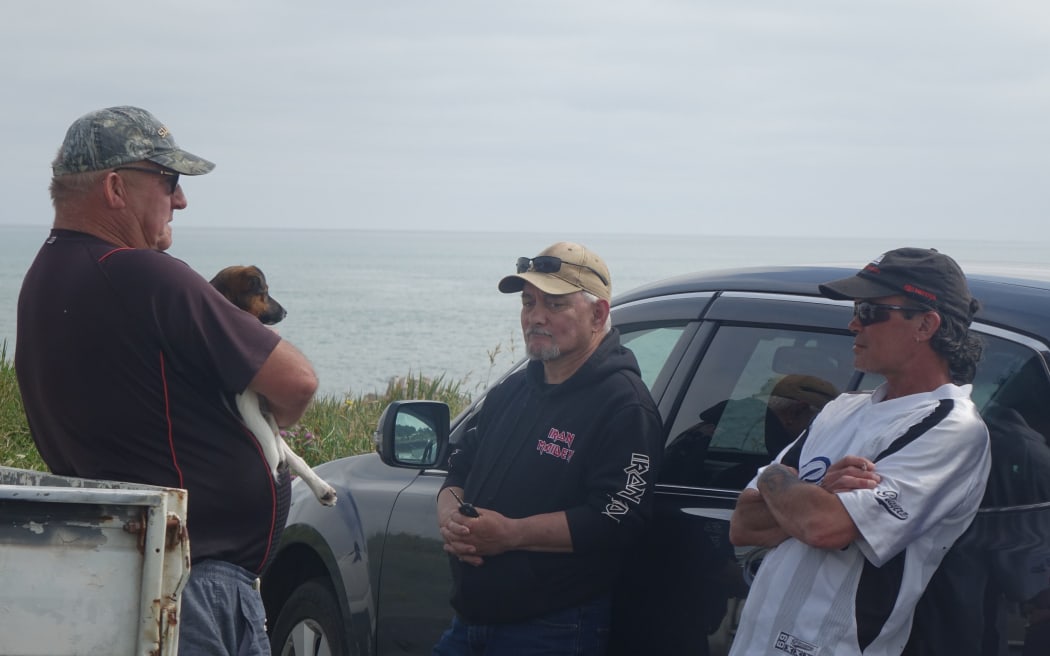 Waitara boaties reflect on the drowning. Brian Kilmister, left, rescued the woman and helped retrieve the deceased.