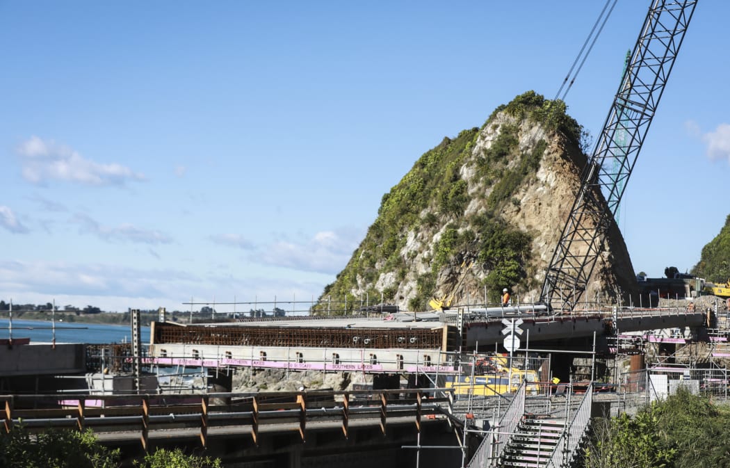 Iron Gate Bridge under construction, SH1 north of Kaikoura.