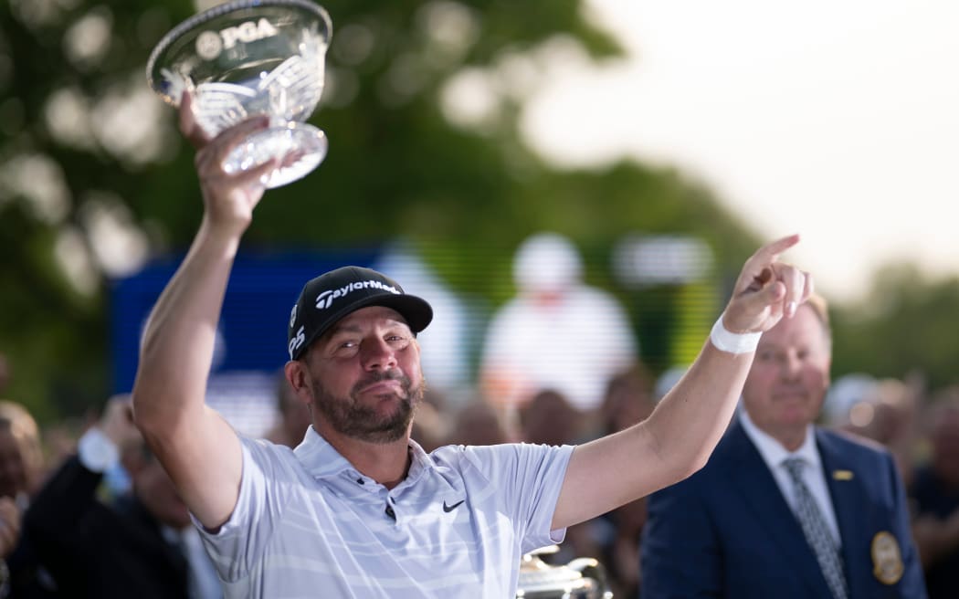 American golfer Michael Block at the 2023 US PGA Championship