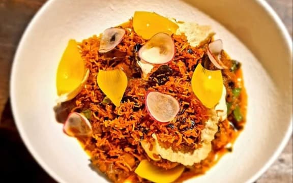 Eggplant, smoked yoghurt , chickpea​